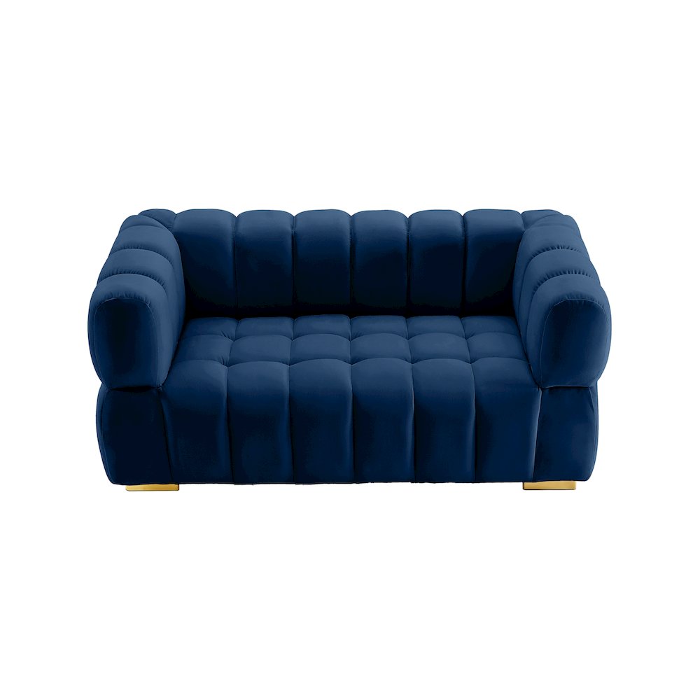 Gwen Navy Velvet Loveseat