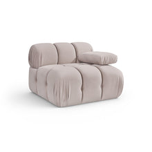 Orin Beige Velvet Performance Fabric Upholstered Modular Chair