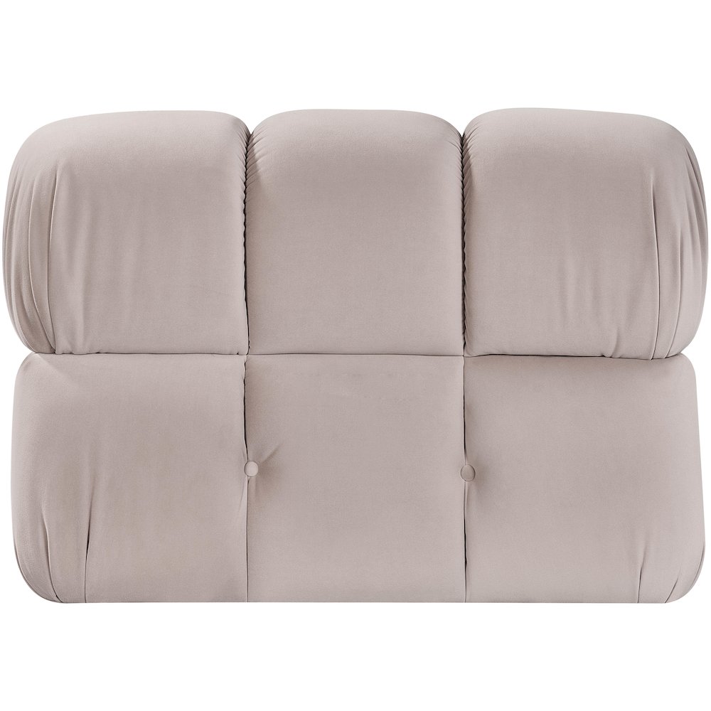 Orin Beige Velvet Performance Fabric Upholstered Modular Chair