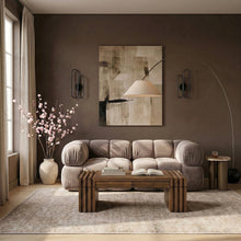 Orin Beige Velvet Performance Fabric Upholstered 2 pc. Modular Sofa