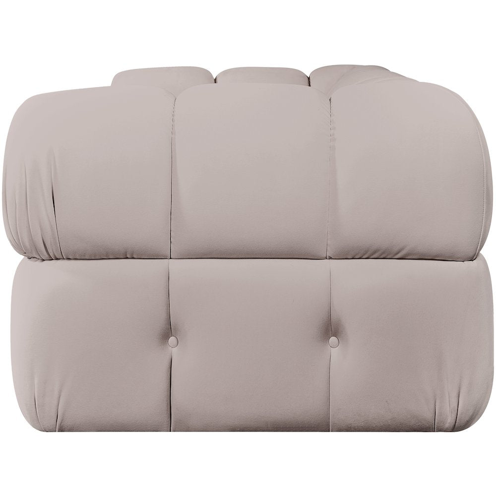 Orin Beige Velvet Performance Fabric Upholstered 2 pc. Modular Sofa