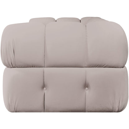 Orin Beige Velvet Performance Fabric Upholstered 2 pc. Modular Sofa