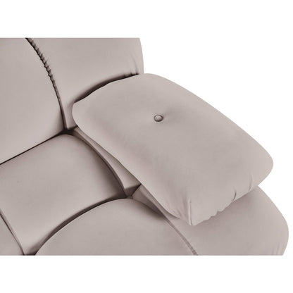Orin Beige Velvet Performance Fabric Upholstered 2 pc. Modular Sofa