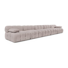 Orin Beige Velvet Performance Fabric Upholstered 5 pc. Modular Sofa