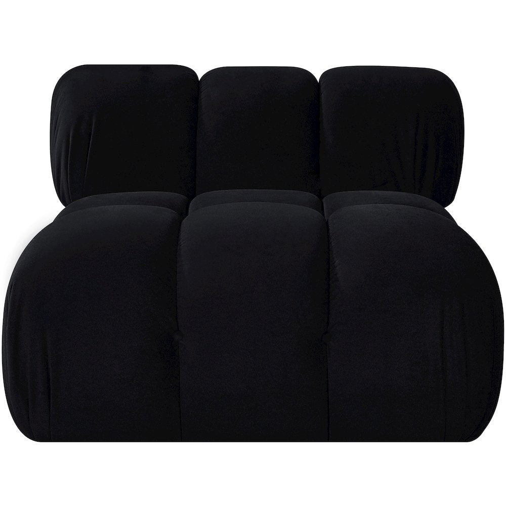 Orin Black Velvet Performance Fabric Upholstered Modular Chair