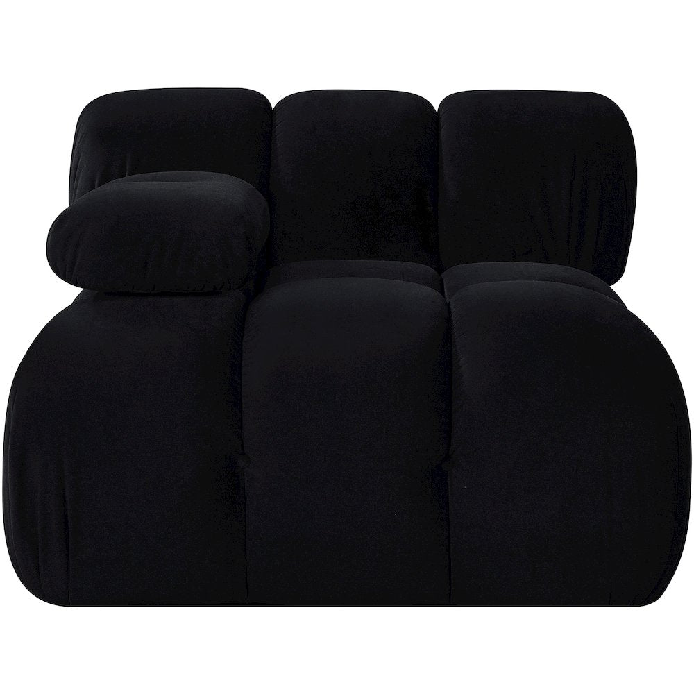 Orin Black Velvet Performance Fabric Upholstered Modular Chair