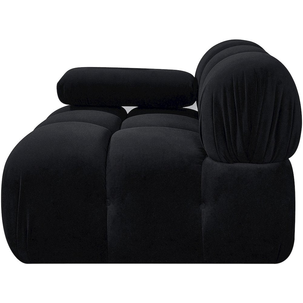 Orin Black Velvet Performance Fabric Upholstered Modular Chair