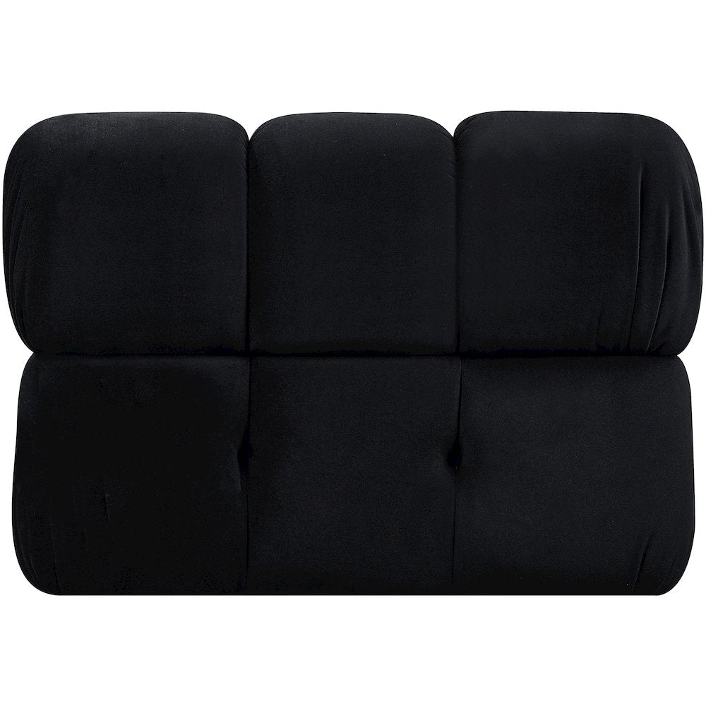 Orin Black Velvet Performance Fabric Upholstered Modular Chair