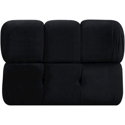 Orin Black Velvet Performance Fabric Upholstered Modular Chair