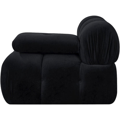 Orin Black Velvet Performance Fabric Upholstered Modular Chair