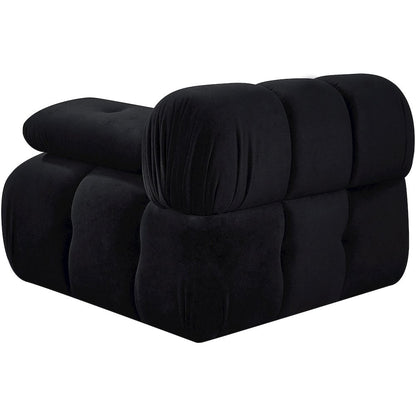 Orin Black Velvet Performance Fabric Upholstered Modular Chair