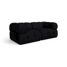 Orin Black Velvet Performance Fabric Upholstered 2 pc. Modular Sofa