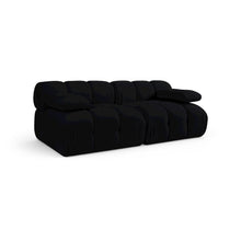 Orin Black Velvet Performance Fabric Upholstered 2 pc. Modular Sofa