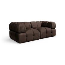 Orin Brown Velvet Performance Fabric Upholstered 2 pc. Modular Sofa