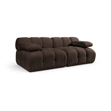 Orin Brown Velvet Performance Fabric Upholstered 2 pc. Modular Sofa