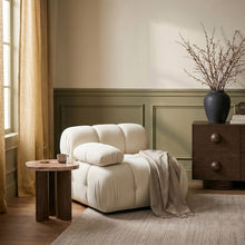 Orin Cream Velvet Performance Fabric Upholstered Modular Chair