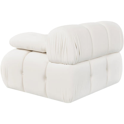 Orin Cream Velvet Performance Fabric Upholstered Modular Chair
