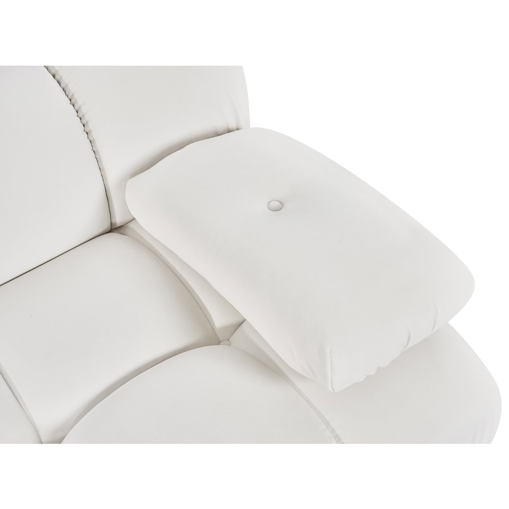 Orin Cream Velvet Performance Fabric Upholstered 2 pc. Modular Sofa