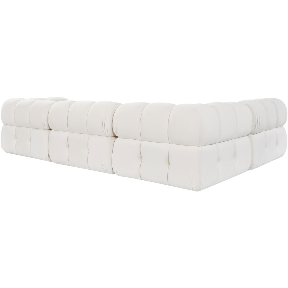 Orin Cream Velvet Performance Fabric Upholstered 4 pc. Sectional