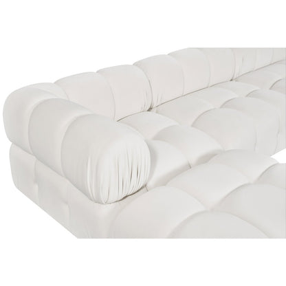 Orin Cream Velvet Performance Fabric Upholstered 4 pc. Sectional