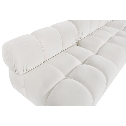 Orin Cream Velvet Performance Fabric Upholstered 6 pc. Sectional