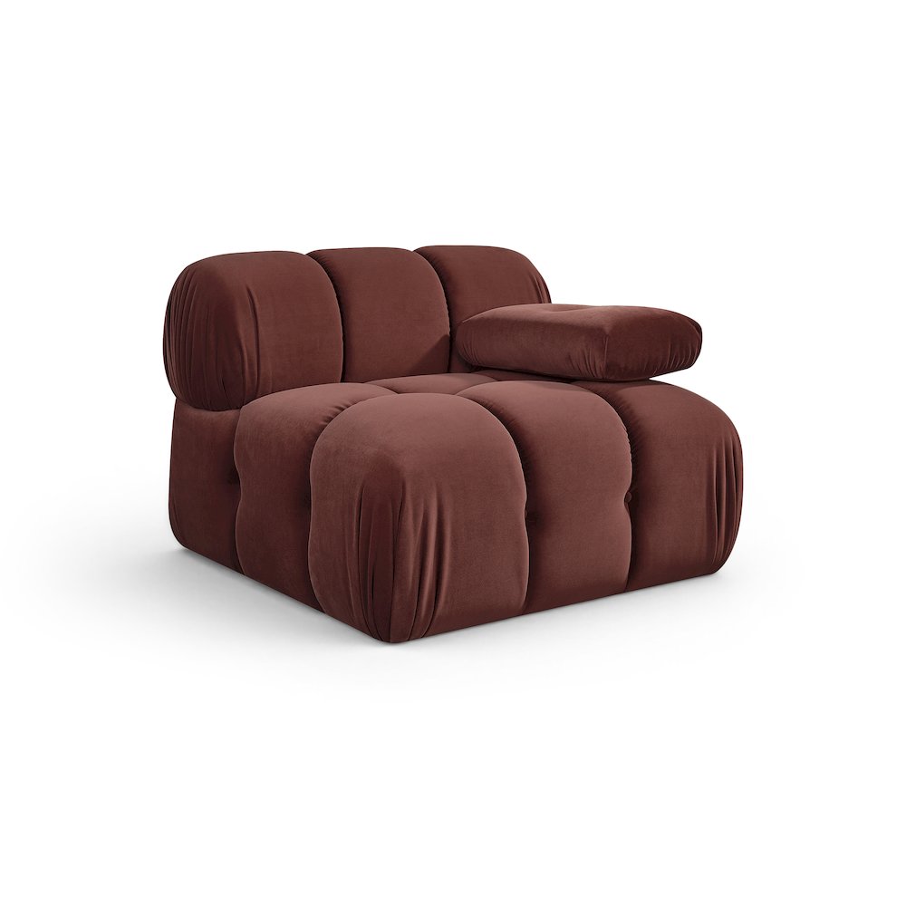 Orin Rose Velvet Performance Fabric Upholstered Modular Chair