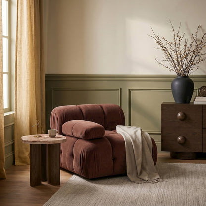 Orin Rose Velvet Performance Fabric Upholstered Modular Chair