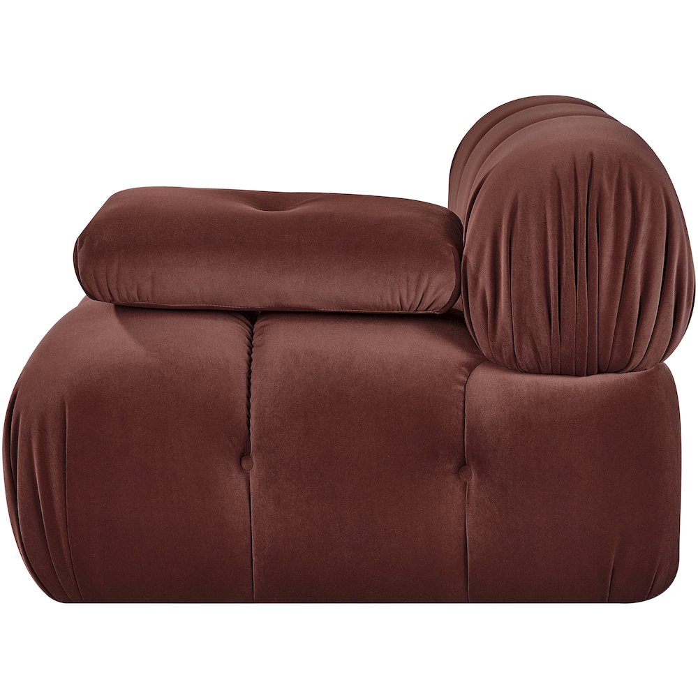 Orin Rose Velvet Performance Fabric Upholstered Modular Chair
