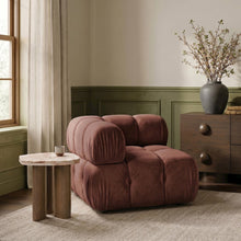 Orin Rose Velvet Performance Fabric Upholstered Modular Corner Chair