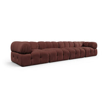 Orin Rose Velvet Performance Fabric Upholstered 4 pc. Modular Sofa