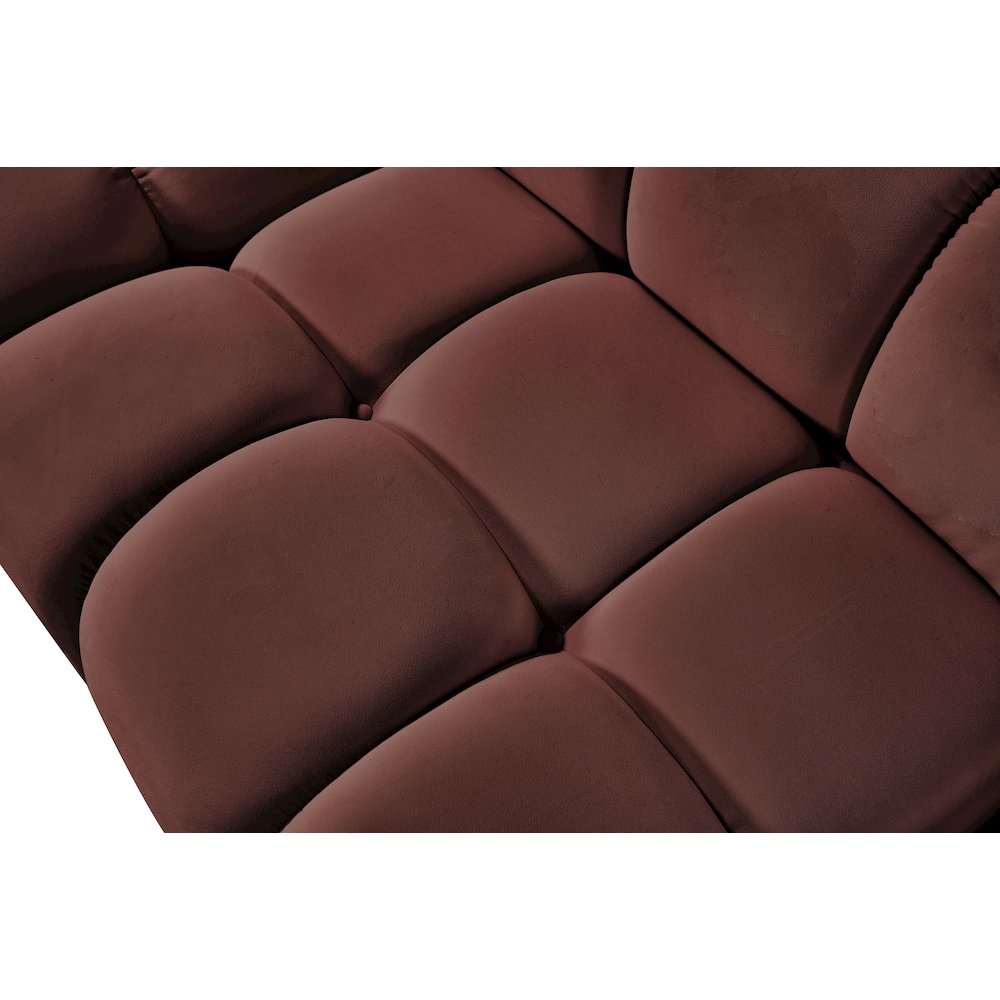 Orin Rose Velvet Performance Fabric Upholstered 4 pc. Modular Sofa