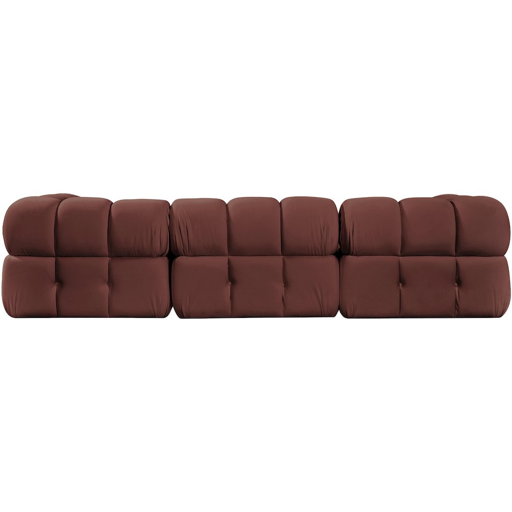 Orin Rose Velvet Performance Fabric Upholstered 4 pc. Sectional