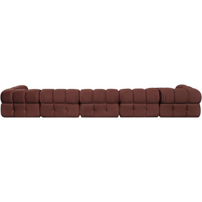 Orin Rose Velvet Performance Fabric Upholstered 7 pc. Sectional