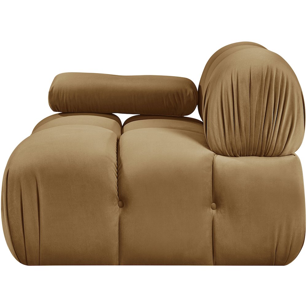 Orin Saddle Velvet Performance Fabric Upholstered Modular Chair