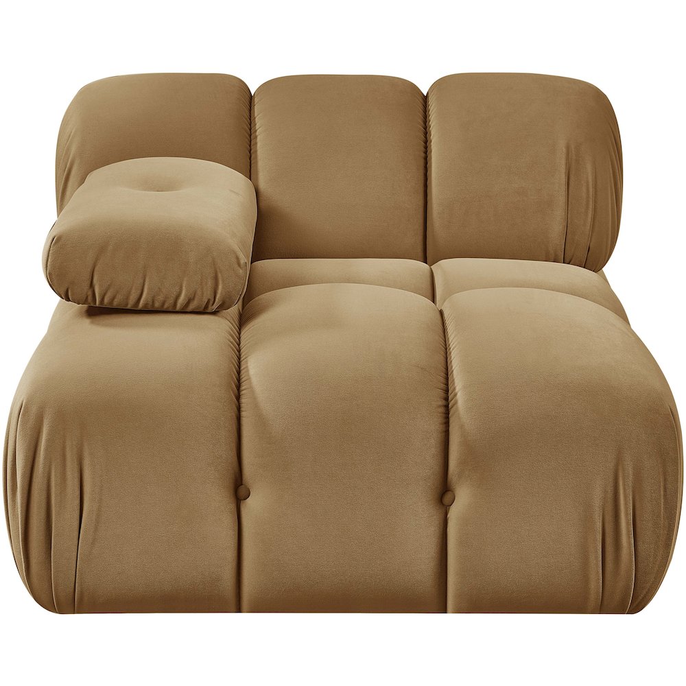 Orin Saddle Velvet Performance Fabric Upholstered Modular Chair