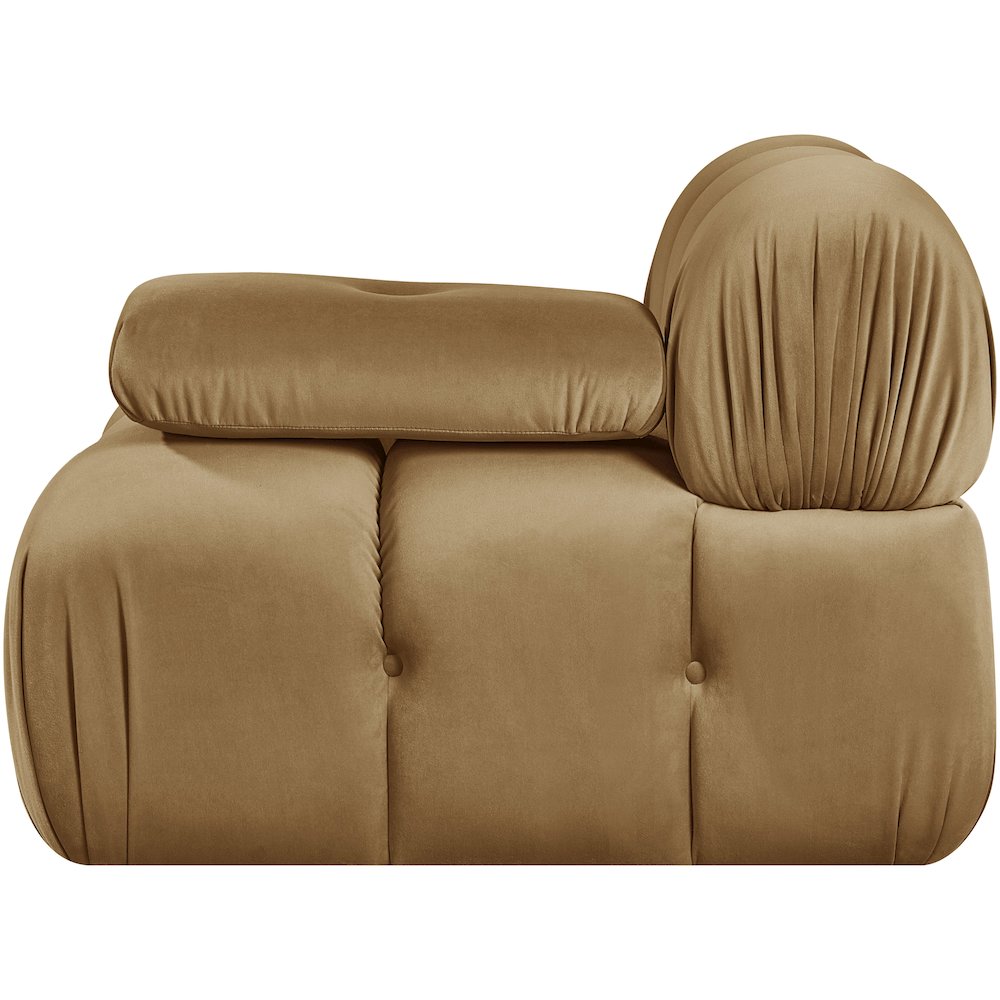 Orin Saddle Velvet Performance Fabric Upholstered Modular Chair