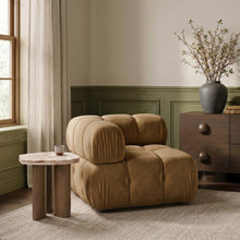 Orin Saddle Velvet Performance Fabric Upholstered Modular Corner Chair