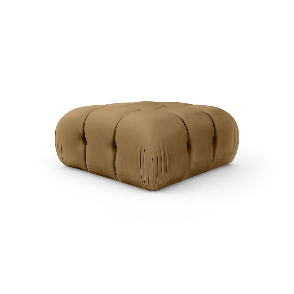 Orin Saddle Velvet Performance Fabric Upholstered Modular Ottoman