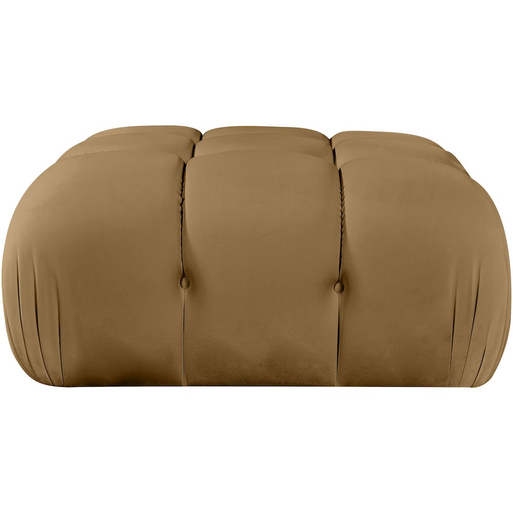 Orin Saddle Velvet Performance Fabric Upholstered Modular Ottoman