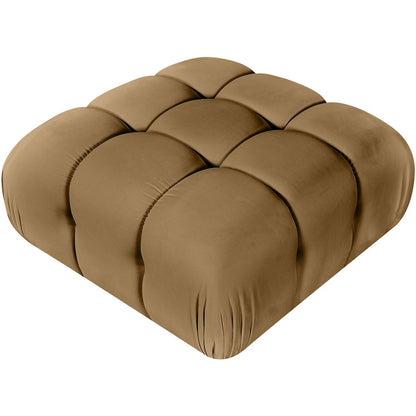 Orin Saddle Velvet Performance Fabric Upholstered Modular Ottoman