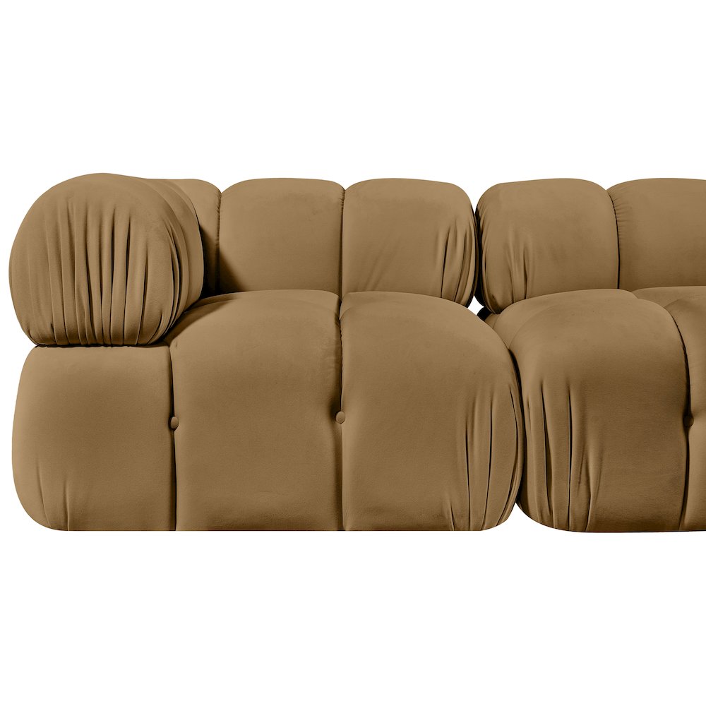 Orin Saddle Velvet Performance Fabric Upholstered 2 pc. Modular Sofa