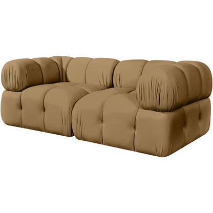 Orin Saddle Velvet Performance Fabric Upholstered 2 pc. Modular Sofa
