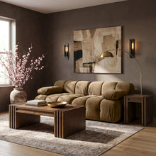Orin Saddle Velvet Performance Fabric Upholstered 2 pc. Modular Sofa