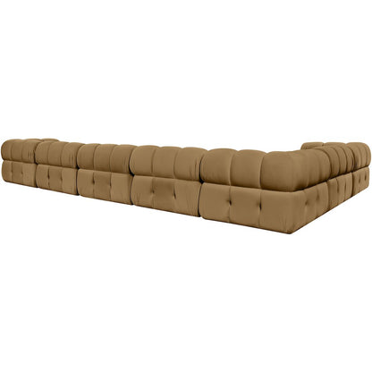 Orin Saddle Velvet Performance Fabric Upholstered 7 pc. Sectional