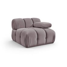 Orin Taupe Velvet Performance Fabric Upholstered Modular Chair