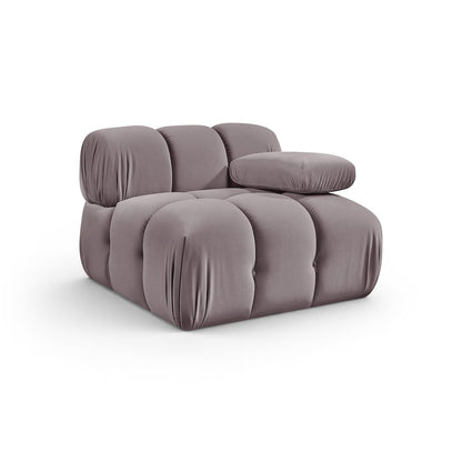 Orin Taupe Velvet Performance Fabric Upholstered Modular Chair