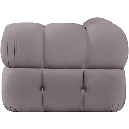 Orin Taupe Velvet Performance Fabric Upholstered Modular Corner Chair