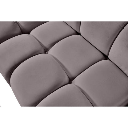 Orin Taupe Velvet Performance Fabric Upholstered Modular Corner Chair