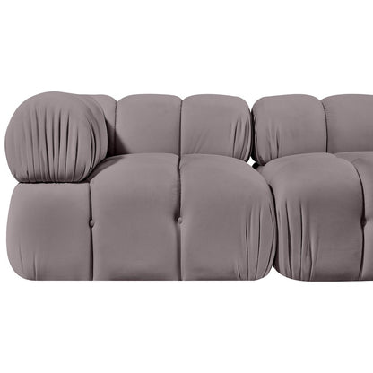 Orin Taupe Velvet Performance Fabric Upholstered 2 pc. Modular Sofa