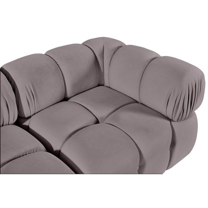 Orin Taupe Velvet Performance Fabric Upholstered 2 pc. Modular Sofa